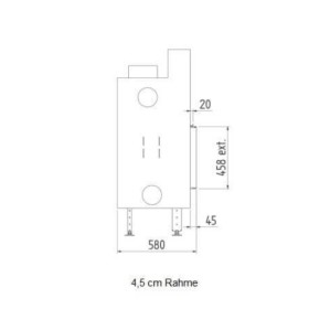 M-Design - 4 Seiten Rahmen für 700H, 850H, 1000H, 1150H Kaminzubehör
