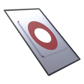 Deckenblende mit Dichtung für Dampfsperrenanbindung 21°-40° - doppelwandig - Tecnovis TEC-DW-Design