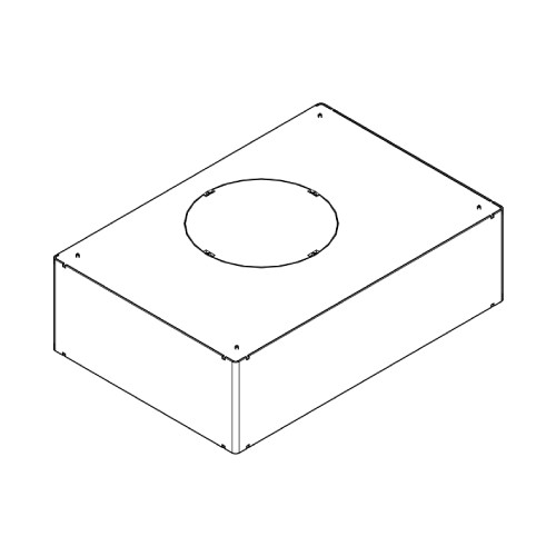 Austroflamm - Sockel, h = 19,1 cm mit Ausschnitten für Außenluftanschluß unten Kaminzubehör