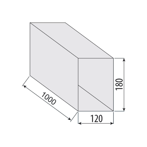 Schiebestutzen (1000 mm), 120x180 mm - einwandig - eka edelstahlkamine complex E