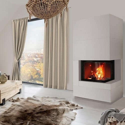 Camina S10 Hoch Kaminbausatz 9 kW Speicheranlage rechtsseitig