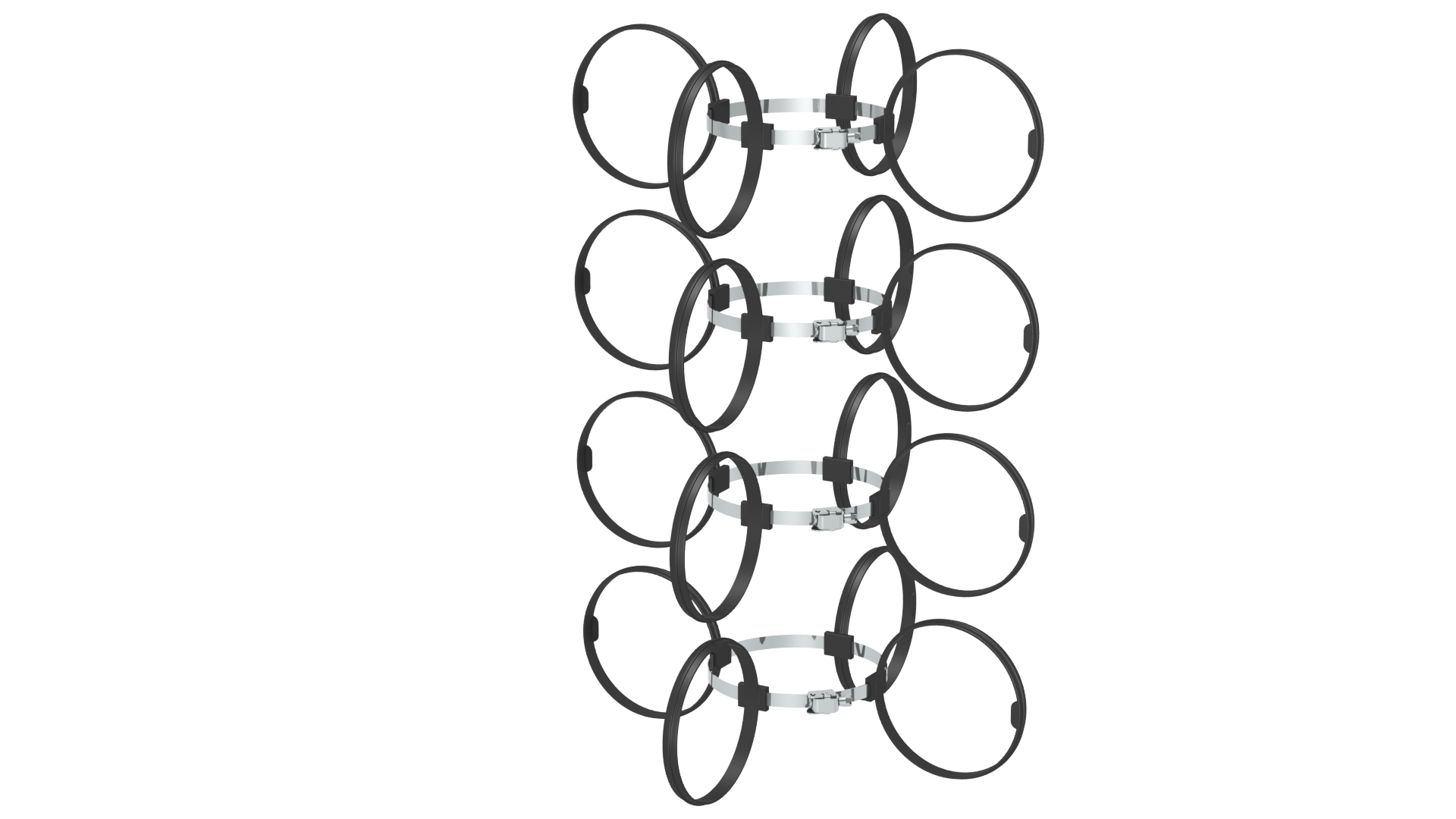Montageschelle 4 Stück / Abstandshalter - Kunststoff für Tecnovis TEC-PP-FLEX