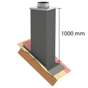 Kaminverkleidung Stülpkopf Furado L=1000 mm "Lackiert" - Jeremias Furado F - Maße