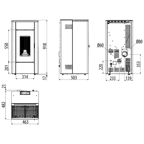 MCZ MAY Air 7 S1 Pelletofen 7 kW