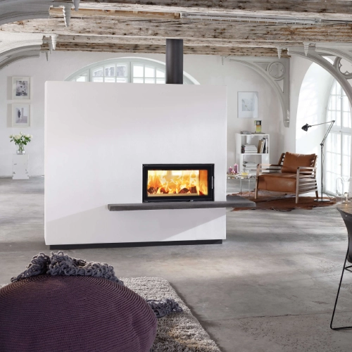 Austroflamm Miu Kaminbausatz 10 kW Drehtür Durchsicht