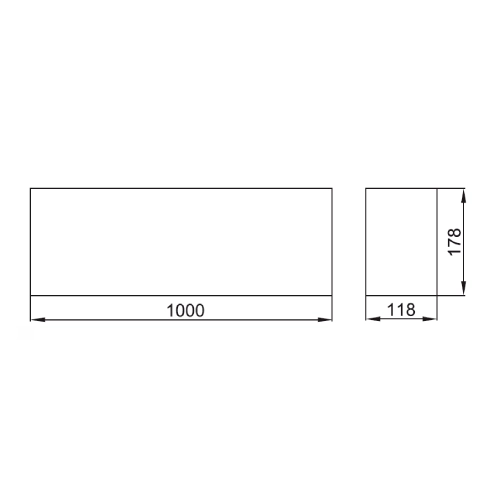 Schiebestutzen L=1000 mm - einwandig - Reuter EW-BLUE