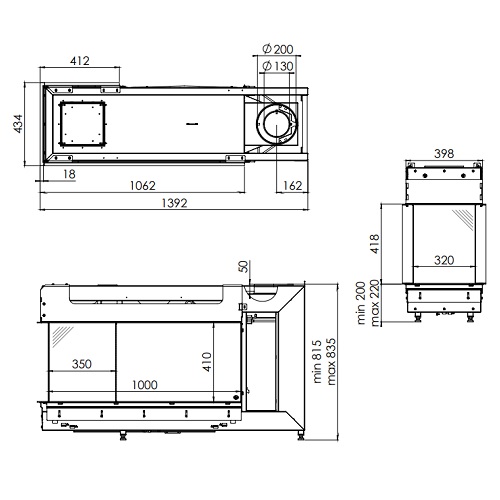DRU Metro 100XTL-41 RCH Gaskamin