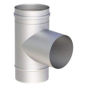 T-Anschluss 90° mit Wassernase (WIG-geschweißt) - einwandig - Tecnovis TEC-EW-Classic
