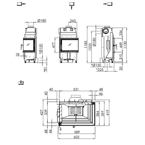 Spartherm Varia 2R-62 Kamineinsatz 6,9 kW