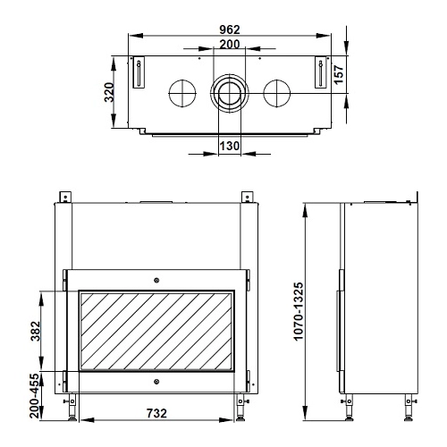 Leda CARISMO 73 F Gaskamin