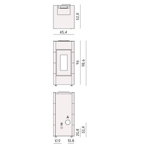 CRISTAL3 8,5 Pelletofen Cadel 8,6 kW