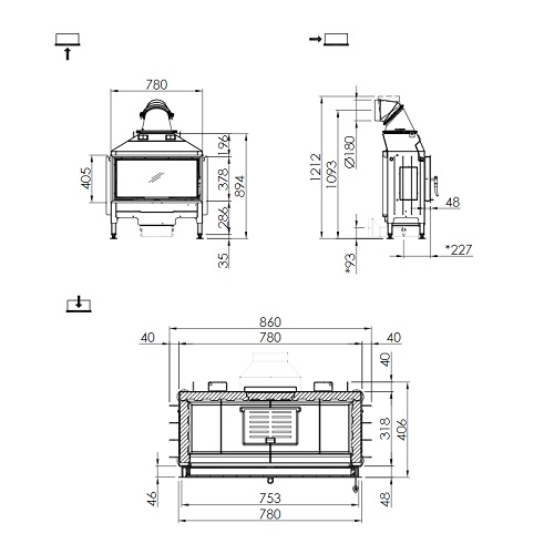 Spartherm Varia AS Kamineinsatz 7 kW Drehtür