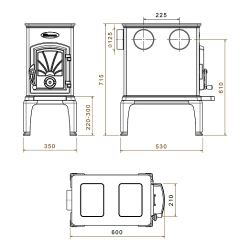 Dovre 40 CBS Kaminofen 6 kW