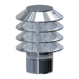 Regenhaube mit Lamellenkopf - einwandig - Reuter EW-BLUE