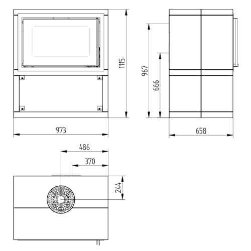 Jydepejsen Sigma Titan 1 Kaminbausatz 7 kW