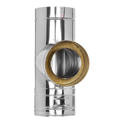 T-Anschluss 87° mit Wassernase - doppelwandig - Tecnovis TEC-DW-Classic