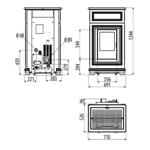 Sergio Leoni Sissy P/I Pelletofen 22,3 kW wasserführend