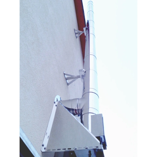 Edelstahlschornstein Bausatz - 6,5m Höhe / Länge Ø 150 mm / doppelwandig / Tecnovis TEC-DW-Standard