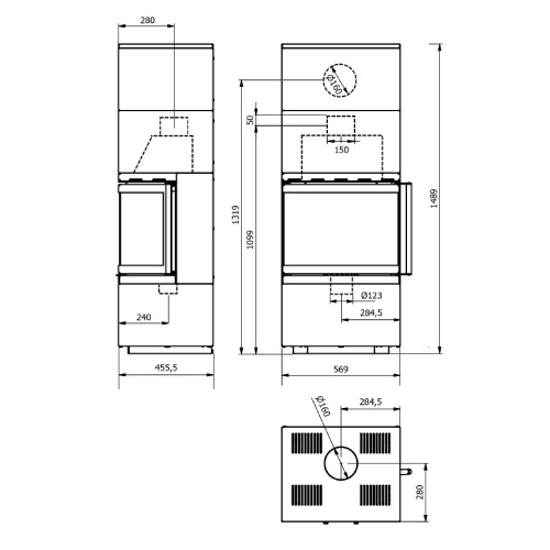 Wamsler Modulo 57/150 U Kaminofen 6 kW
