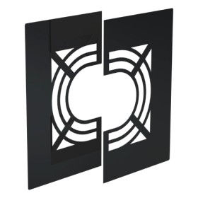 Deckenblende für Hinterlüftung, zweiteilig, 0-30° - doppelwandig - Tecnovis TEC-DW-NOIR