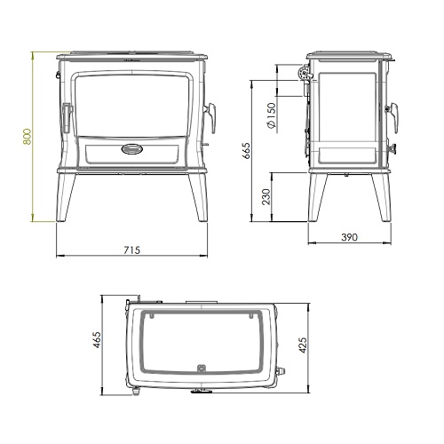 Dovre Tai 55 MD Kaminofen 11 kW