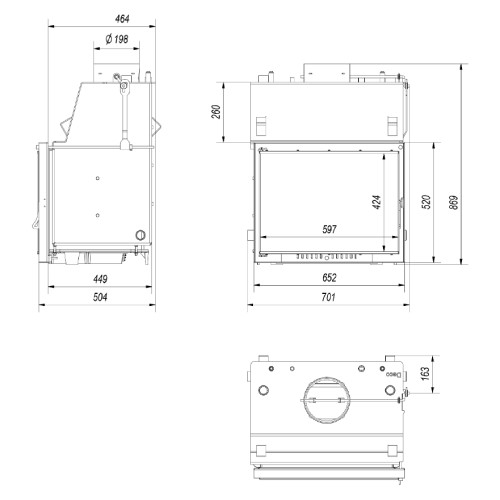 Kratki Zuzia 15 Deco Kamineinsatz 12 kW wasserführend