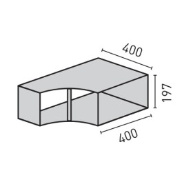 Skantherm - Optik Box horizontal 40,0 x 19,7 cm für Elements Rund Kaminzubehör