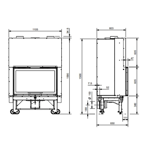 La Nordica Monoblocco 90PA 2.0 Kamineinsatz 13,2 kW