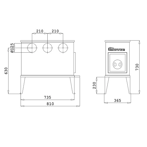 Dovre 300 CB Kaminofen 9 kW