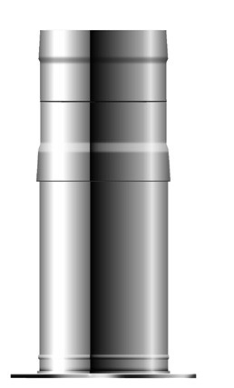 Stützfuß geschlossen, kürzbar - doppelwandig - Schräder Future line DW