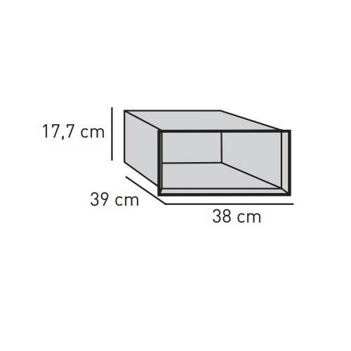 Kaminzubehör Skantherm - Strahlschutzeinsatz für Optik-Box für 40,0 cm breite Box