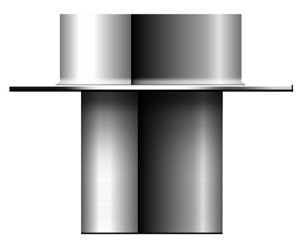 Fußteil rund bzw. oval - doppelwandig - Schräder Future line DW