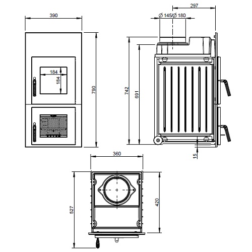 LEDA Rubin K16 Heizeinsatz 6/7 kW