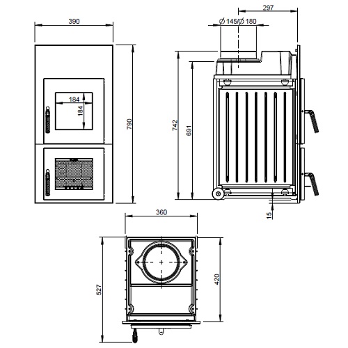 Leda Rubin K16 Heizeinsatz 6/7 kW