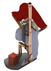 Kupferschornstein DW-FU Aufbaumodell