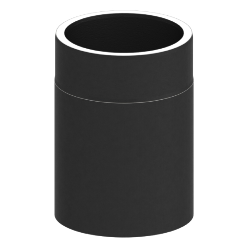 Ofenrohr - doppelwandig - Längenelement 250 mm schwarz - Tecnovis TEC-Protect
