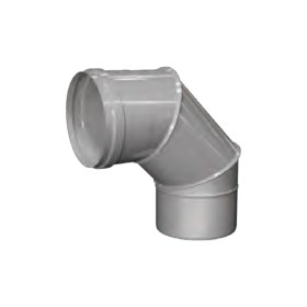 Verstellbogen 0-90° mit Vitondichtung und Klemmband, max. 200°C - einwandig - eka edelstahlkamine complex E