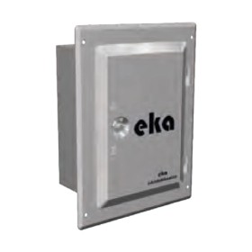 Edelstahltür mit Putzrahmen 100 mm, 140x200 mm - einwandig - eka edelstahlkamine complex E