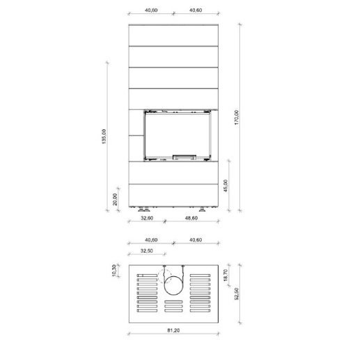 Neocube C10 Black & White Edition Kaminbausatz 7,8 kW