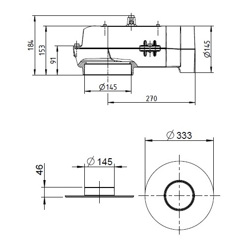 Leda - Waagerechter Guss-Heizgasstutzen 145 mm Heizgasstutzen 145 mm (nicht für Turma XL) Kaminzubehör Leda - Waagerechter Guss-Heizgasstutzen 145 mm Heizgasstutzen 145 mm (nicht für Turma XL) Kaminzubehör
