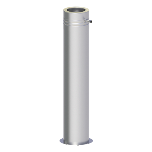 Teleskopstütze 250 - 1190 mm inkl. Teleskopkopf mit Kondensatablauf seitlich - doppelwandig - TEC-DW-DESIGN