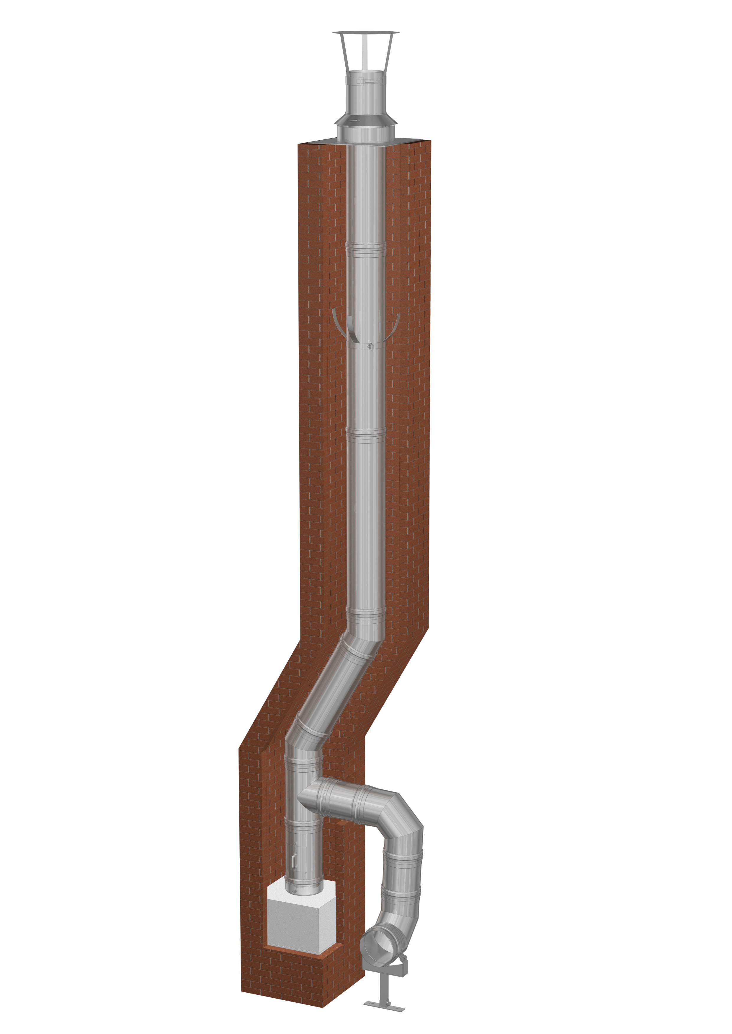 Schornsteinsanierung einwandig Ø 100 mm – Tecnovis TEC-EW-Classic