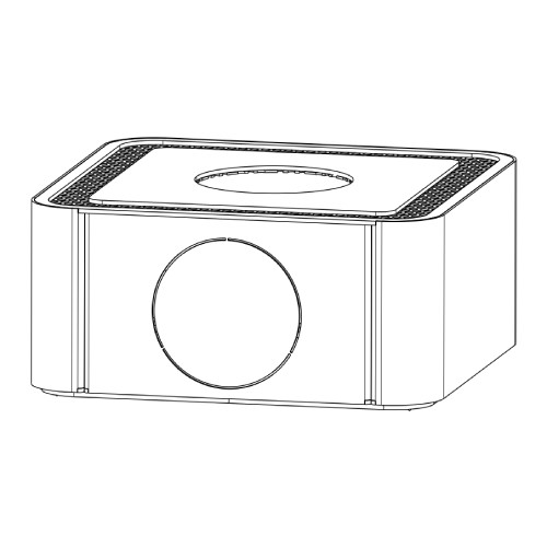 Austroflamm - Aufsatzbox, h = 18,3 cm, Anschluß hinten/oben, bei Anschluß hinten kein Heat Memory System möglich Kaminzubehör
