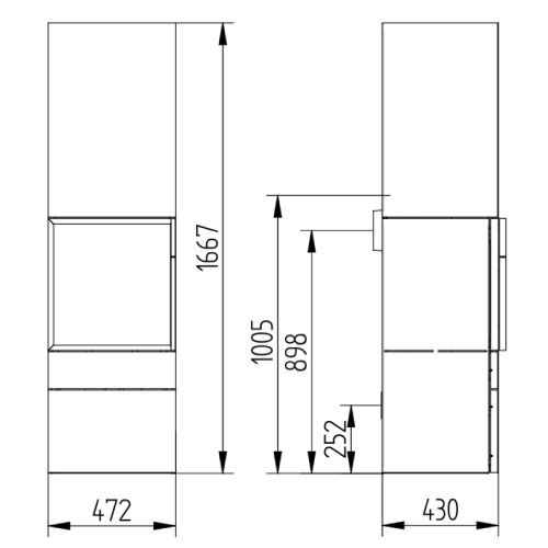 Jydepejsen Cubic 166 Kaminofen 6 kW