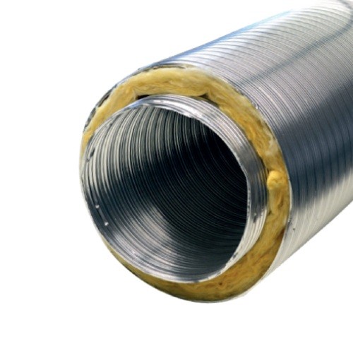 Alu-Isolierflexrohr 5-lagig, Länge 120 cm - CB-tec Alu-Isolierflexrohr 5-lagig, Länge 120 cm - CB-tec