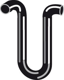 Kunststoffsiphon - einwandig - Raab EW-FU
