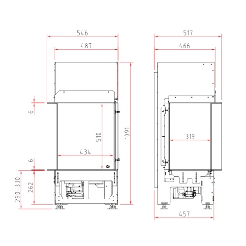 Schmid Ekko G L 45 Gaskamin