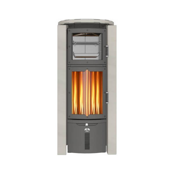 Kaminofen Max Blank AZZURRO BF 7kW Speicherofen mit Backfach