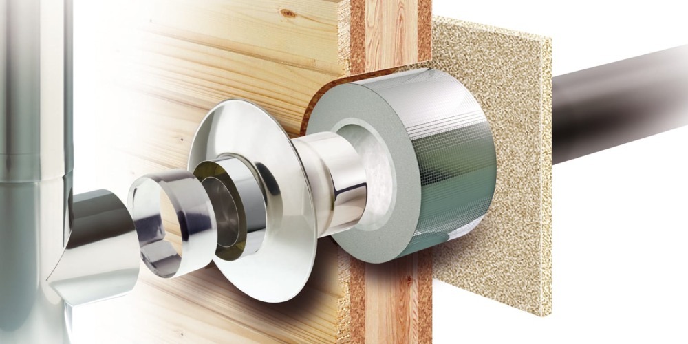 Wanddurchführung kürzbar für Wandstärken bis 120 mm - Schräder