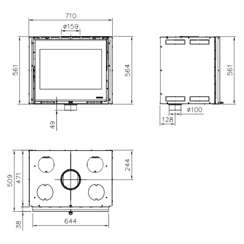 La Nordica Inserto 70 Wide Kamineinsatz 7,5 kW